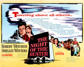 Robert Mitchum and Charles Laughton in The Night of The Hunter Film Noir Artwork - $69.99