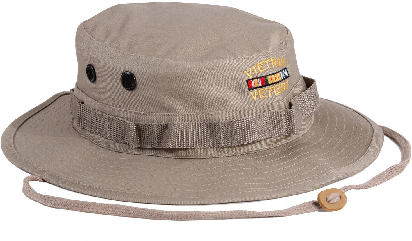 Vietnam Vet Military Boonie Hat Veteran Sun Shade Bush Army Cap Bucket Fishing Hats