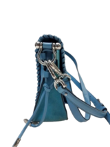 Stuart Weitzman Blue Suede Leather Crossbody Shoulder Bag Purse Handbag Dust Bag image 3