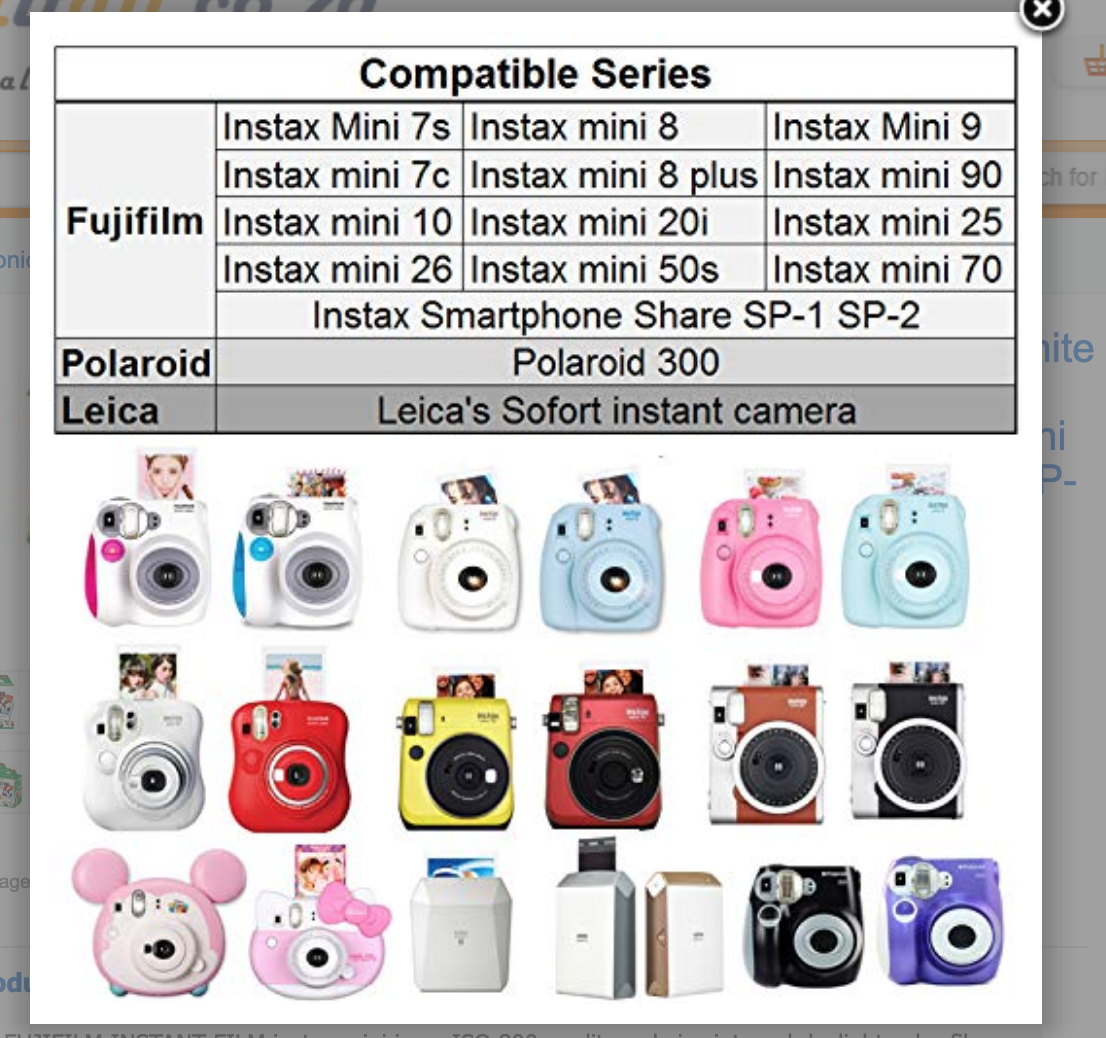 Fujifilm Instax Mini Instant Film Twin Packs For All FujiFilm MINIS 40