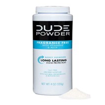 Dude Body Powder, Fragrance Free  4 Ounce (3 Bottle Pack) Talc Free - $22.26