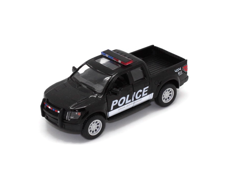 2013 Black Ford F-150 SVT Raptor Supercrew (Police Rescue) Pull-Back Action