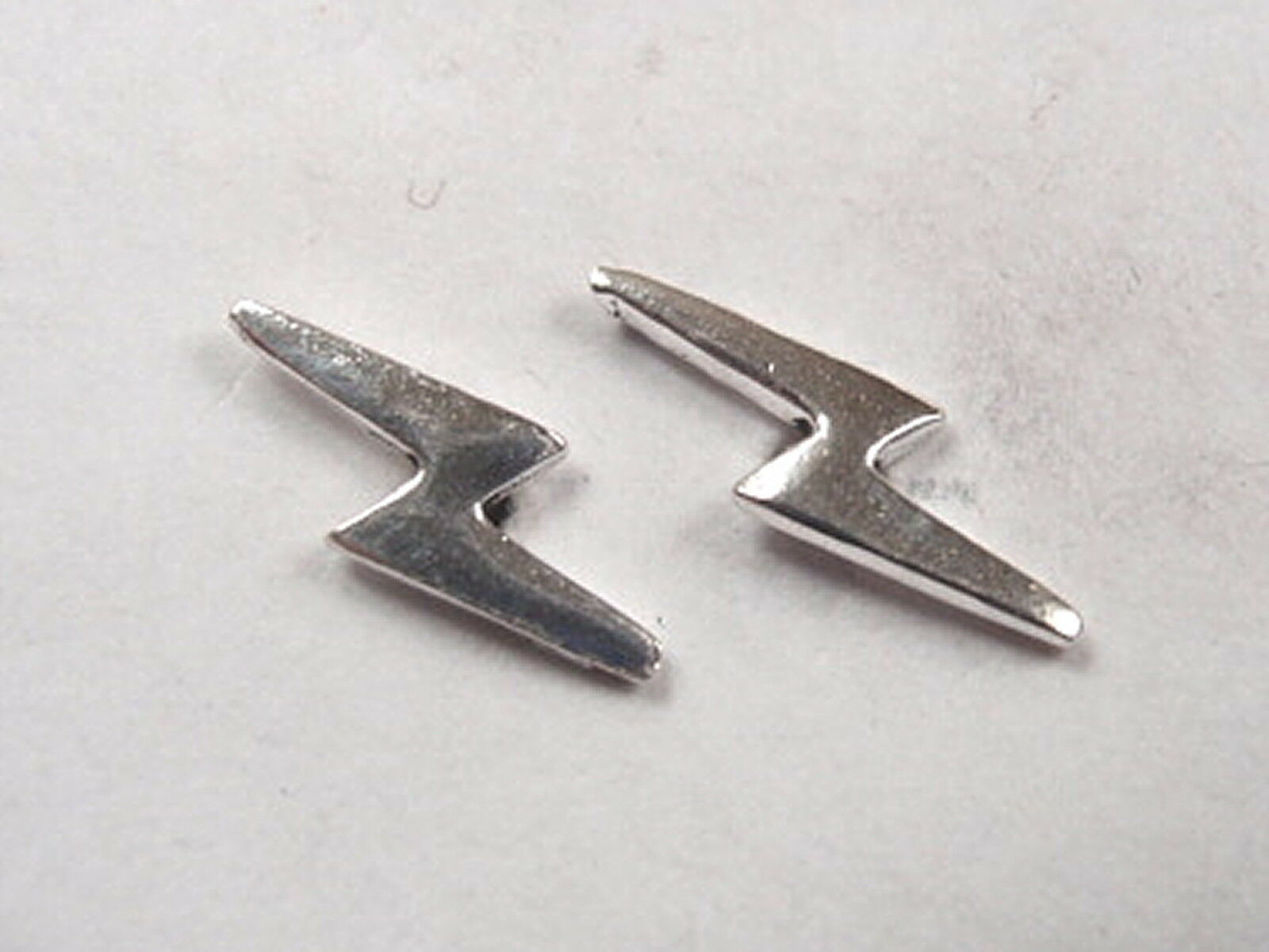Electric Bolt Stud Charge Earrings 925 Sterling Silver