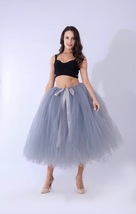 Women Puffy Tutu Skirt Drawstring High Waist Long Tulle Skirt Petticoat One Size image 10