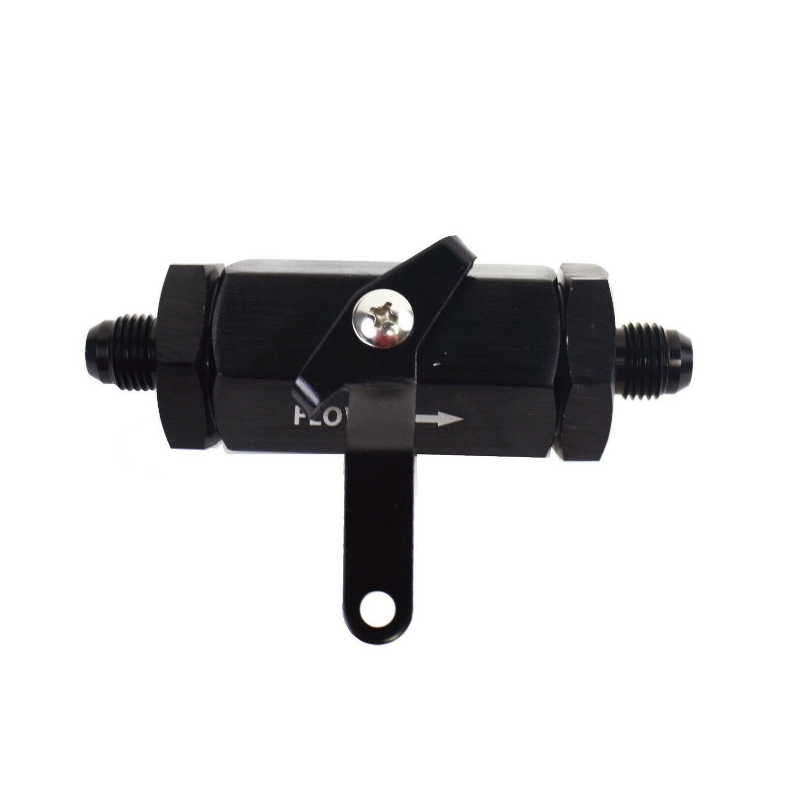 Aluminum Inline Fuel Shut Off Valve Cut Off with Cable Lever 6AN Male