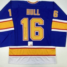 Autographed/Signed Brett Hull St. Louis Retro Blue Hockey Jersey PSA/DNA Coa - $124.99