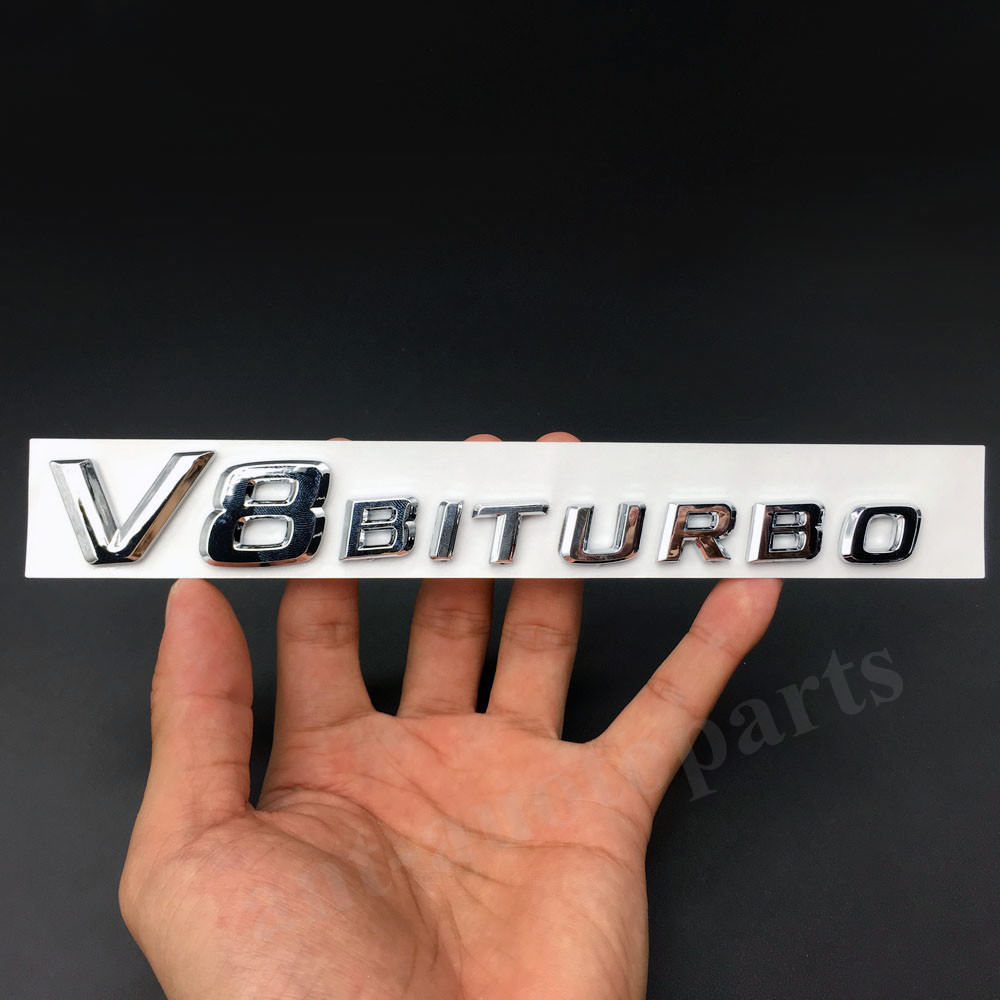 V8 BITURBO Emblem Car Badge Decal Sticker For Mercedes-Benz CL CLS E ...