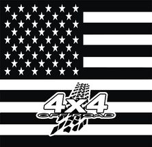 American Flag with 4x4 Tracks Fits Ford Ford F150 2015-2021 and F250/F35... - $16.82