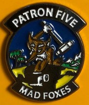 NAVY RESERVE VP-5 MAD FOXES PATRON SQUADRON MILITARY METAL MAGNET PIN - $18.99