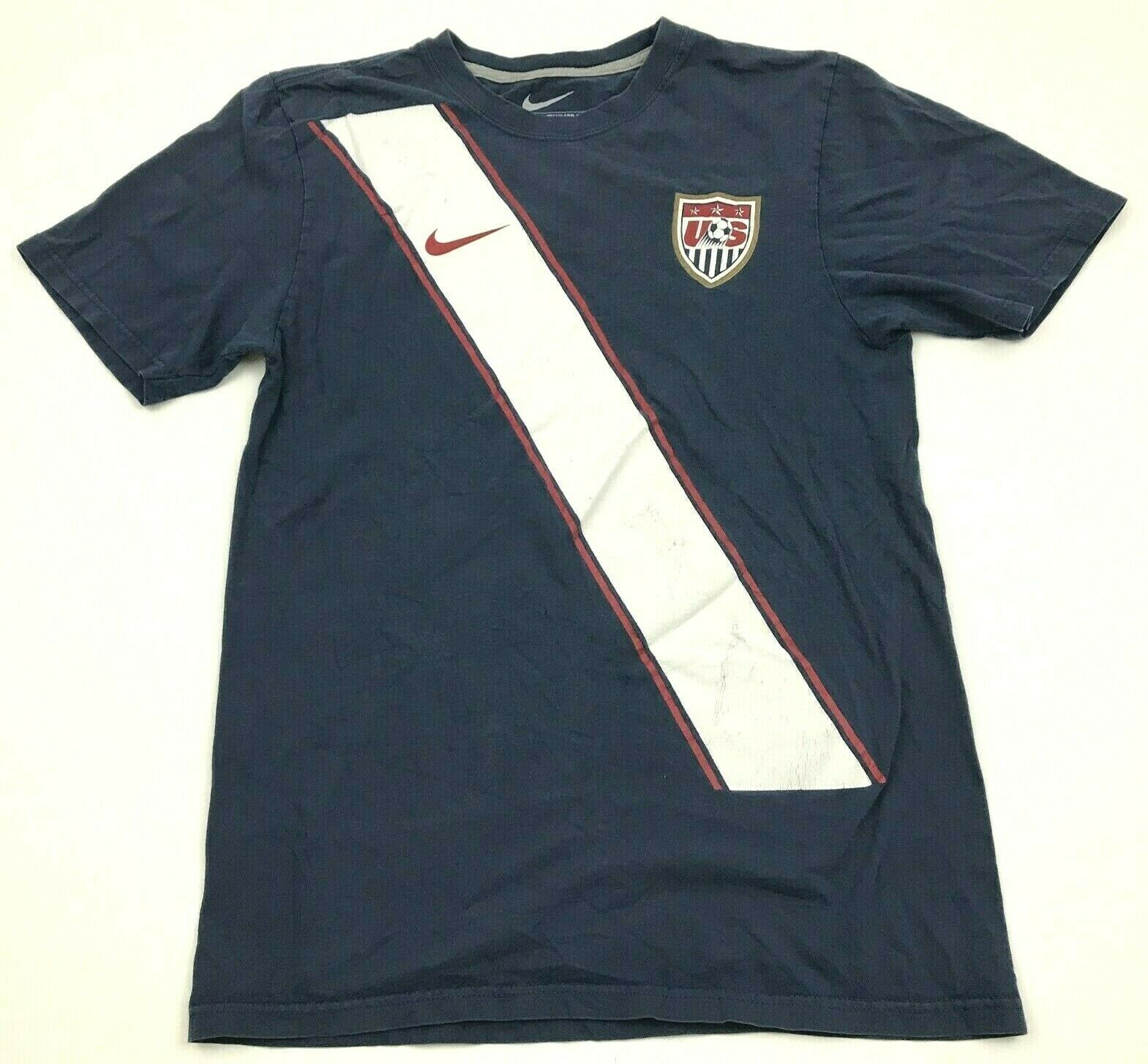 Nike Team USA Soccer Shirt Size Small Standard Fit Adult Tee Blue ...