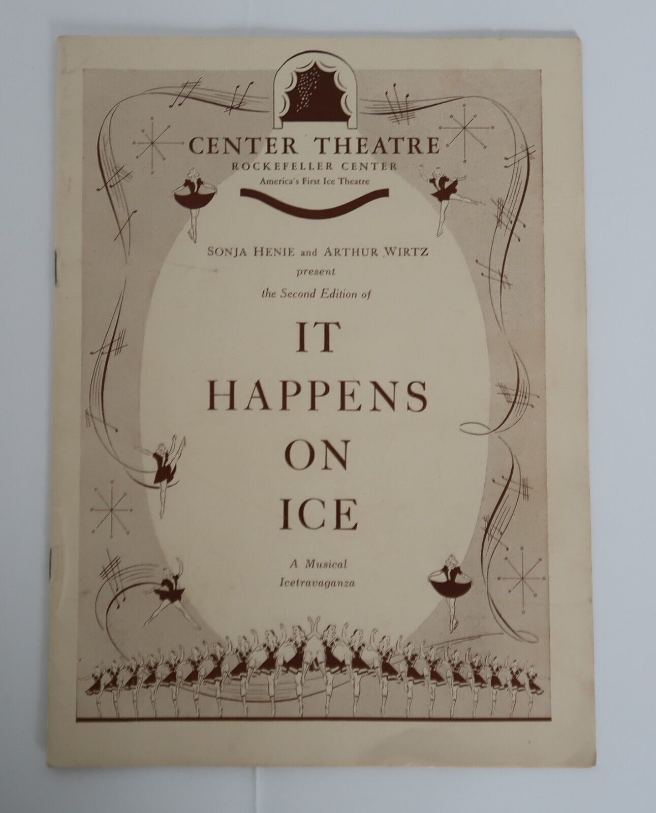 Primary image for Vintage 1941 Playbill Center Theatre Rockefeller Center "It Happens on Ice"