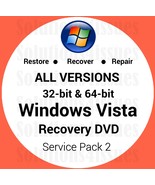 Windows Vista Ultimate 32 &amp; 64 Bit Recovery Reinstall Boot Restore DVD D... - $14.99