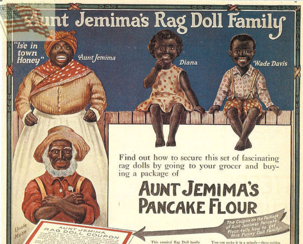 Aunt Jemina Rag Doll Family - Vintage Ad Repro - Color - Pancake Flour ...