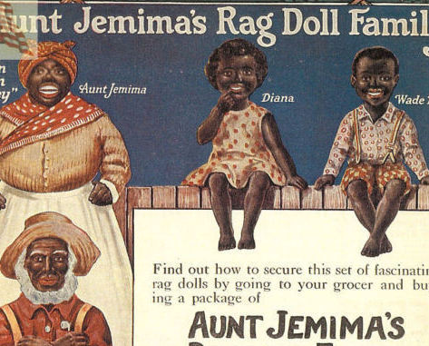 Aunt Jemina Rag Doll Family - Vintage Ad Repro - Color - Pancake Flour ...