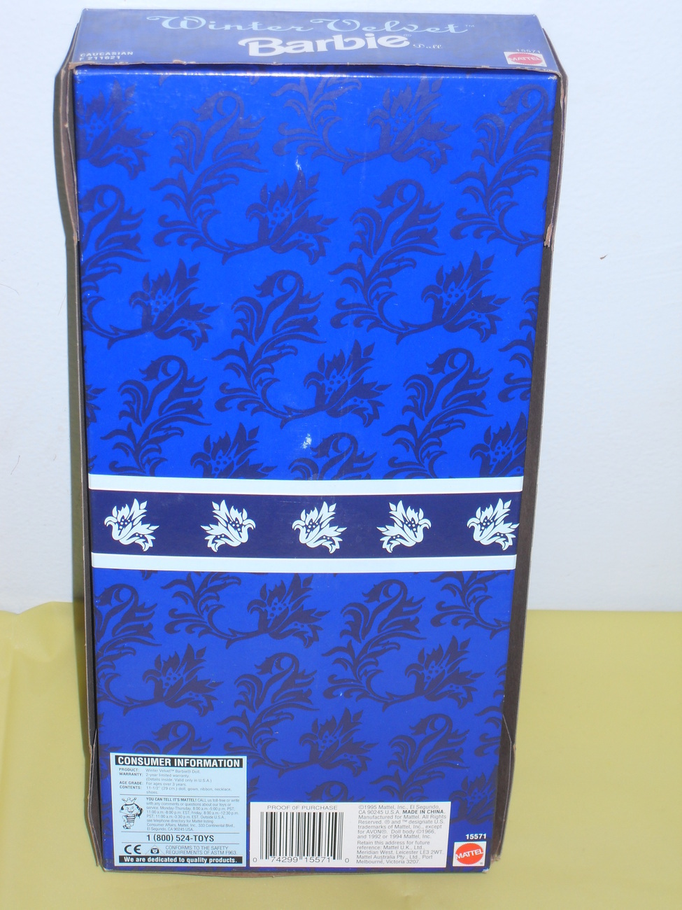 1995 Winter Velvet Barbie Doll Avon Exclusive In The Box - Store Exclusives