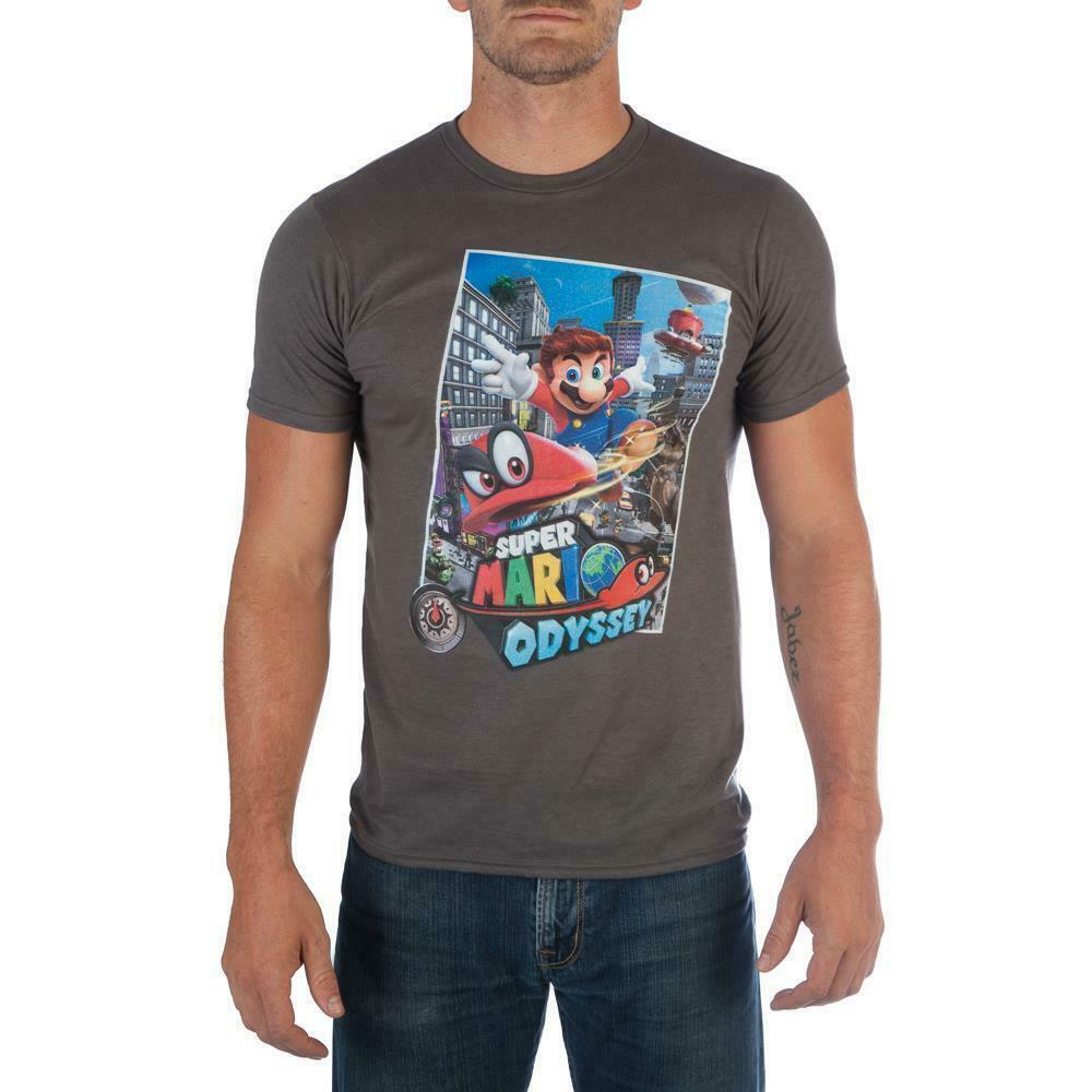 Super Mario Odyssey Logo Men's Black TShirt Tee Shirt TShirts, Tank
