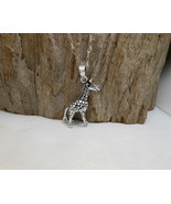 3D Movable Giraffe Pendant, 925 Sterling Silver, Handmade Textured Anima... - $34.00