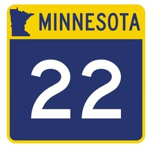 Minnesota State Highway 22 Sticker Decal R4718 Highway Route Sign - $1.45+