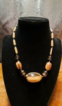 Vintage Trifari Necklace With Lucite beads and gold bead spacers - $18.53
