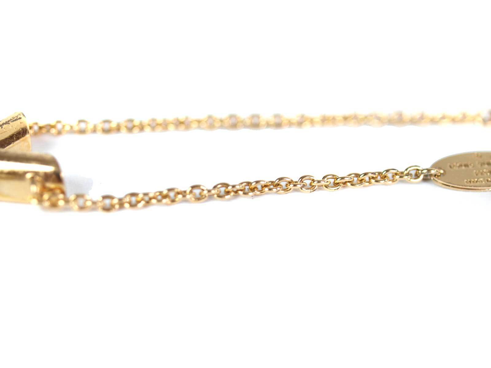 Auth LOUIS VUITTON Essential V Gold Plated Bracelet M61084 - Bracelets
