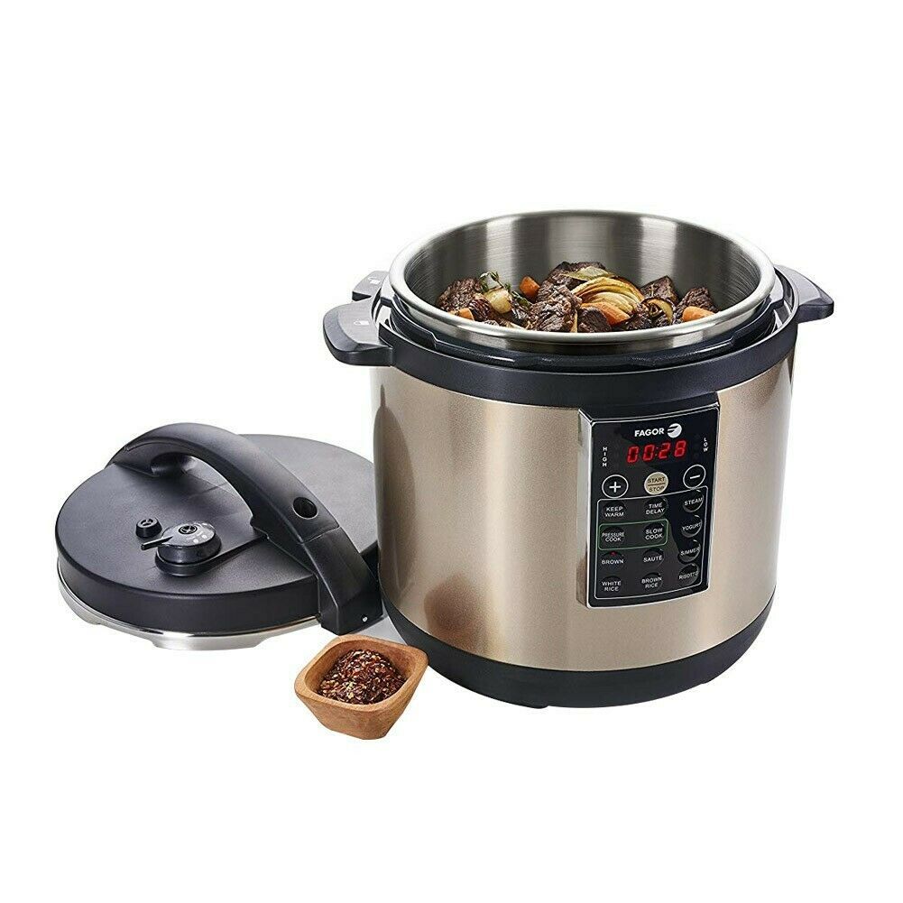 Fagor LUX MultiCooker 6Quart Electric Pressure, Slow and Rice Cooker