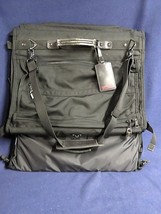 TUMI Leather Bi-Fold Garment Bag Travel Luggage Black Strap Carry On EXC... - $113.80