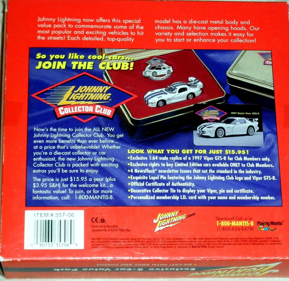 Johnny Lightning Exclusive 5 Car Value Pack - Contemporary Manufacture