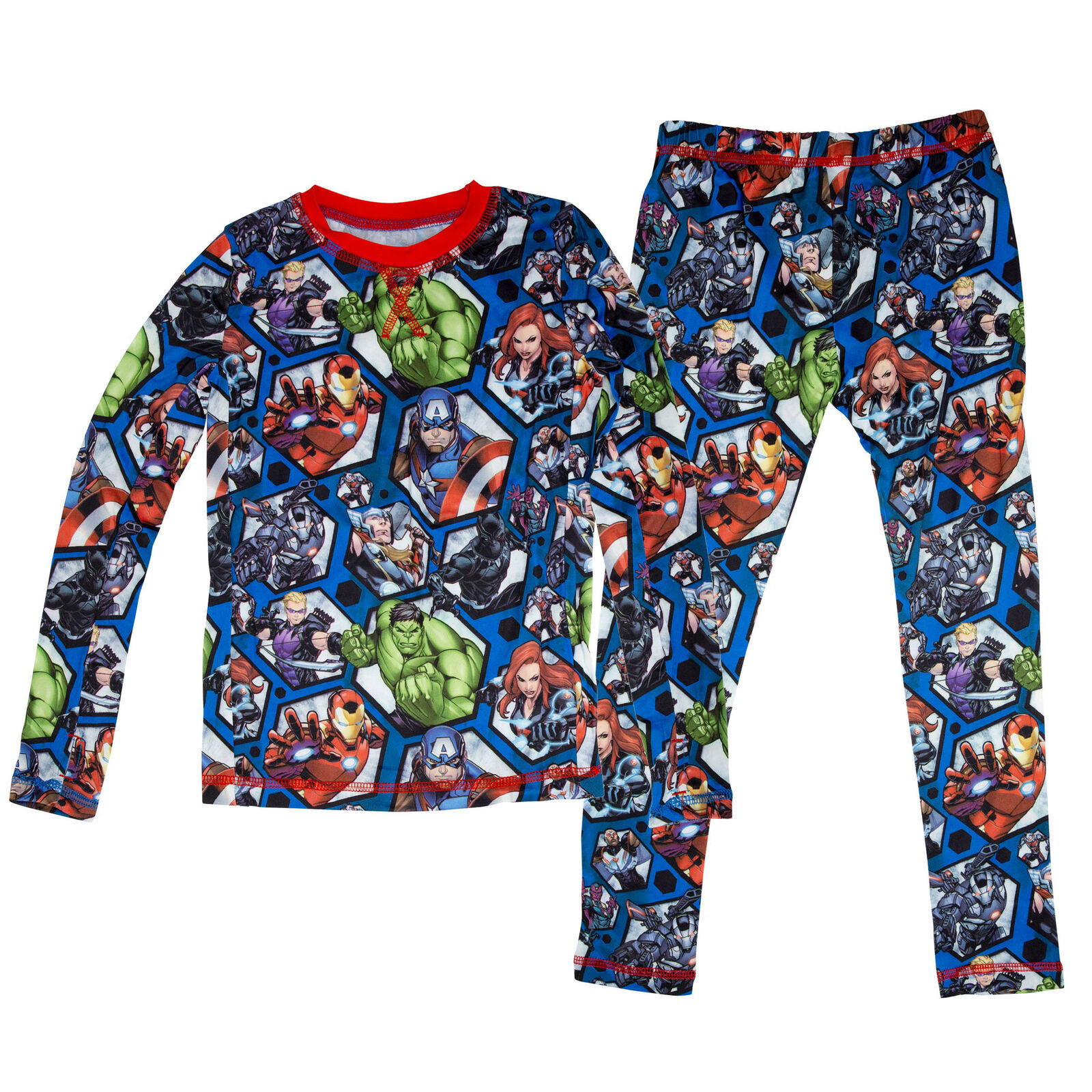 Avengers Marvel Big Boys 2-Piece Pajama Set Blue - Sleepwear