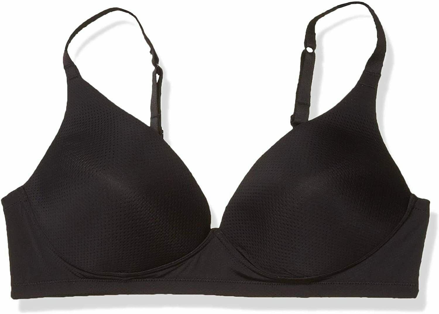 Warner's RICH BLACK Easy Does It No Bulge Wirefree Contour Bra, US 2X