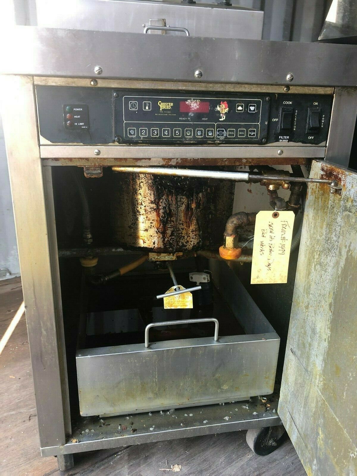 Giles Chester Fried CF400 Chicken Food Cooker Natural Gas Auto Lift