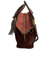 A. Bellucci Women Leather Suede Burgundy Bag Purse Shoulder Handbag Italy image 6