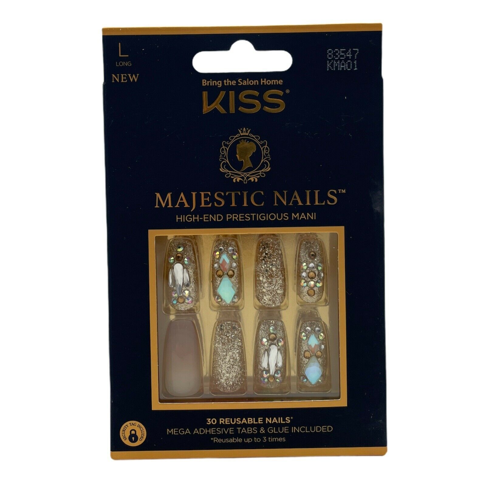 Kiss Majestic Nails High End Prestigious Mani Length 30 Reusable Nails ...