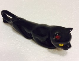 Beautiful Slinking Panther Black Cat Porcelain Figurine 5.25 Inches Japa... - $24.18