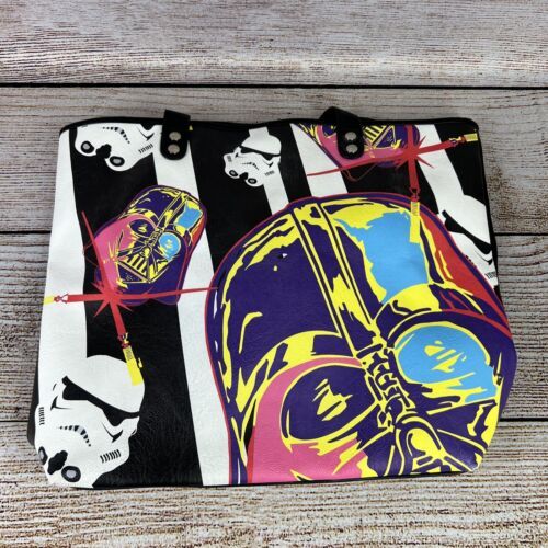 (Stor) Disney Parks Store Star Wars Darth Vader Stormtrooper Tote Bag Purse - $21.04