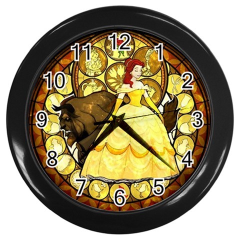 New BEAUTY AND THE BEAST Black Wall Clock Decor - Wall Clocks