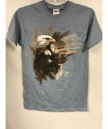 Sepia Eagle T-Shirt Size SMALL Blue Tee  - $9.89