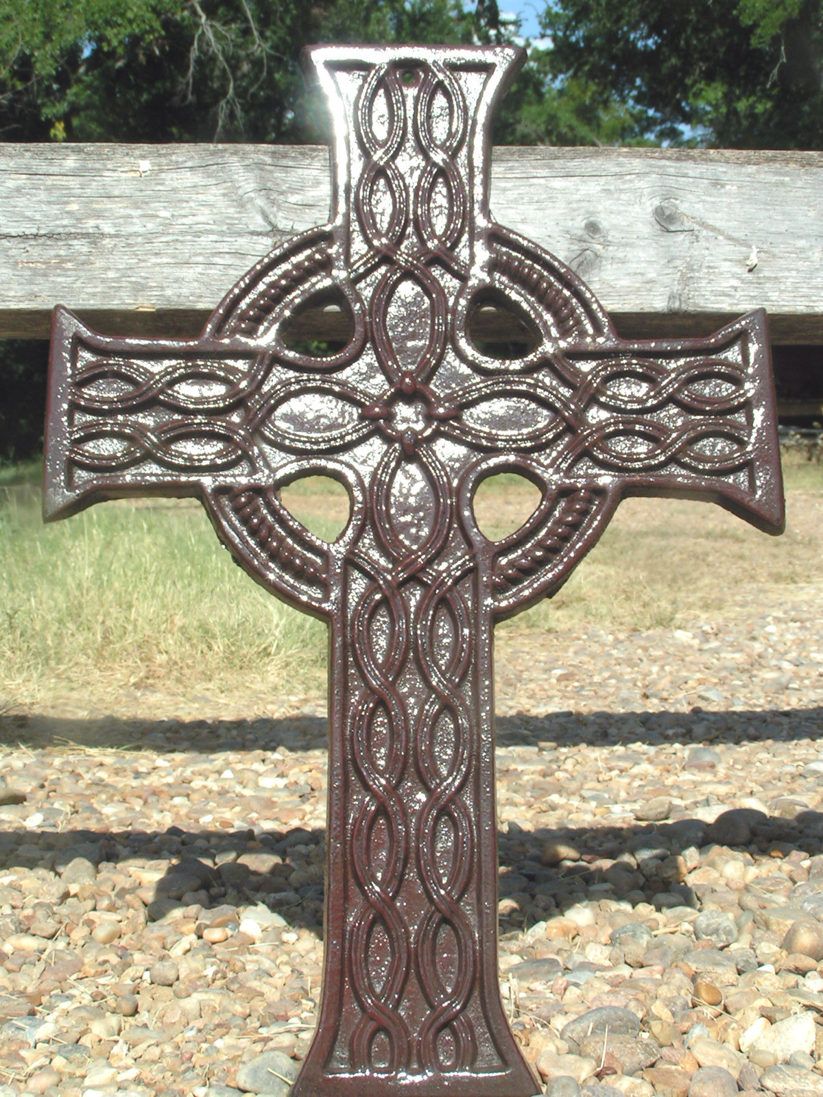XL Big Cast Iron Celtic Wall Cross 18 5/8 TALL 12 3/4 wide 1005 bz Reproductions