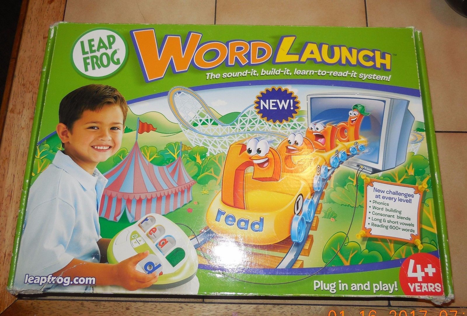Word Building & More Phonics Complete Working Leap Frog Word Launch System 