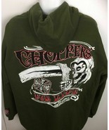 West Coast Choppers For Life Military Green Long Sleeves Zipper Men&#39;s  H... - $79.99