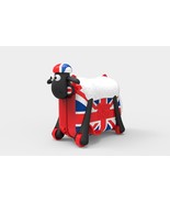 Shaun the Sheep Kids Ride-On Toybox Carry-On Luggage Red UK Flag NEW - $64.34
