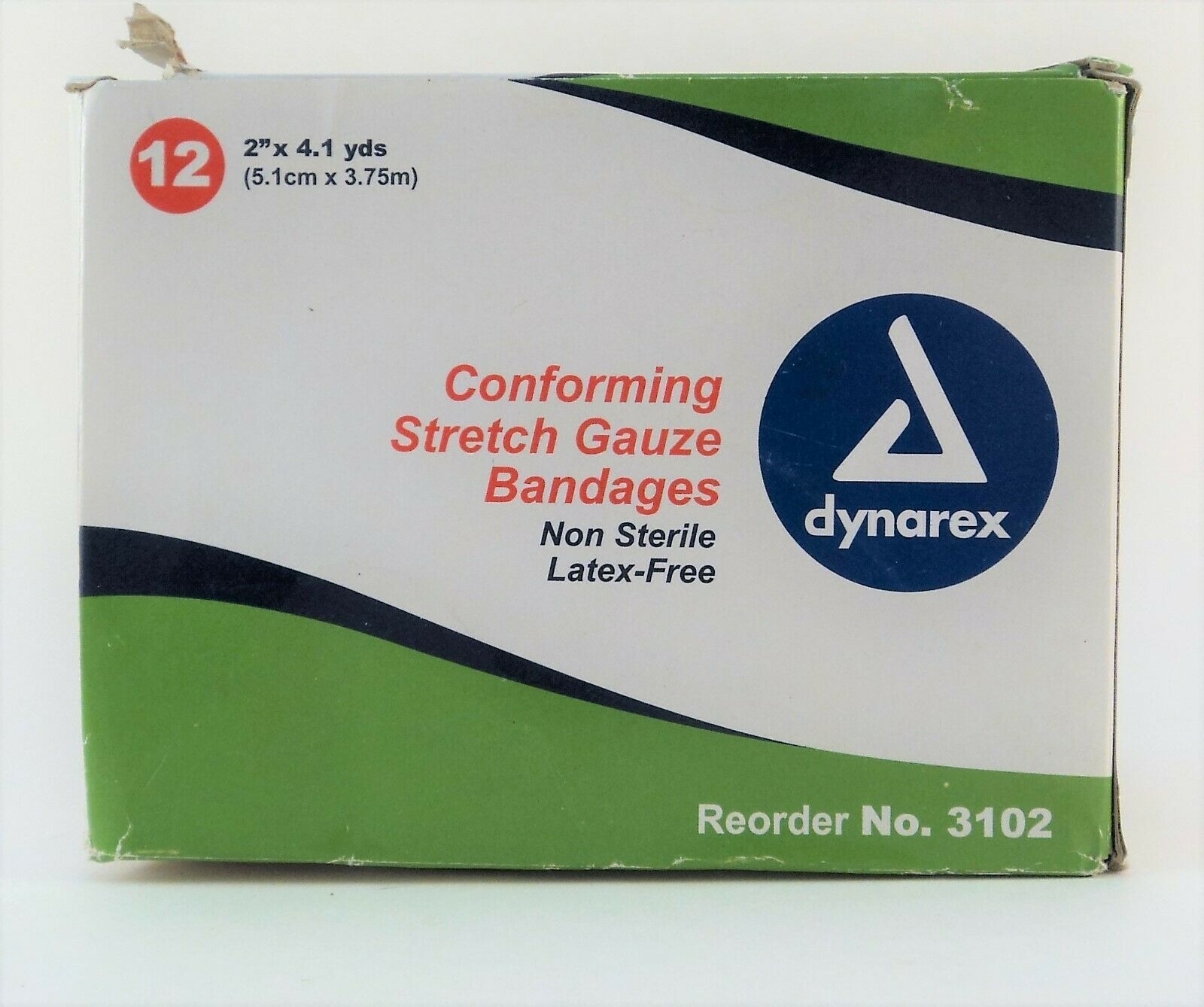 Dynarex 2" x 4.1yds. Conforming Stretch Gauze Bandages Non Sterile 12Ct. 3102 - $3.26