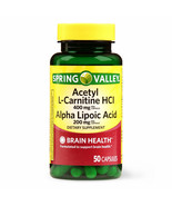 Spring Valley Acetyl L-Carnitine HCL And Alpha Lipoic Acid Capsules, 50 ... - $27.11
