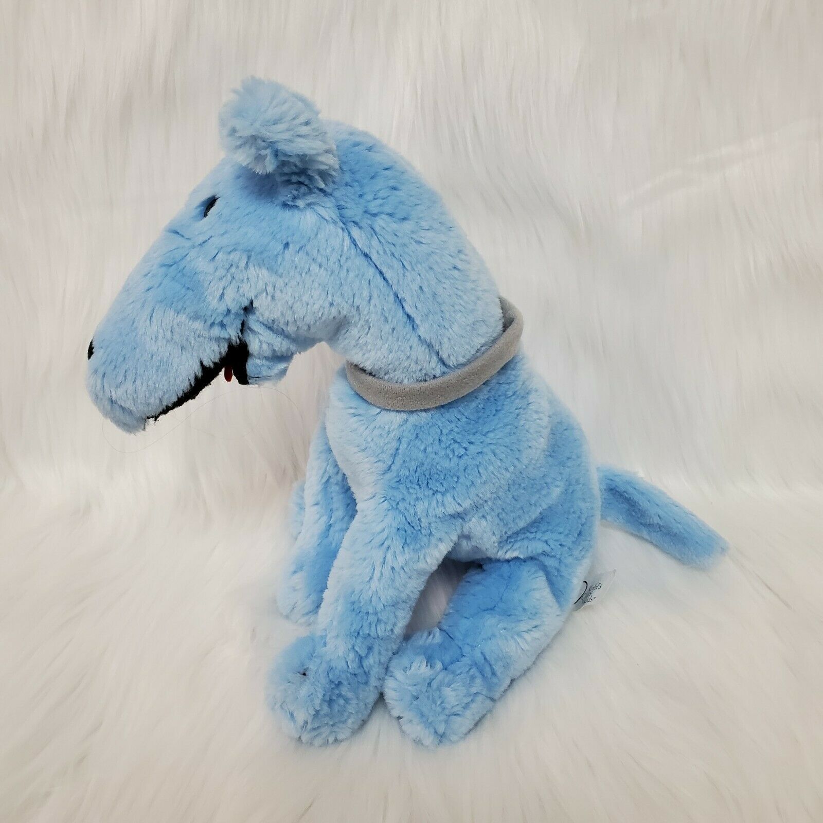 large blue stuffed animal