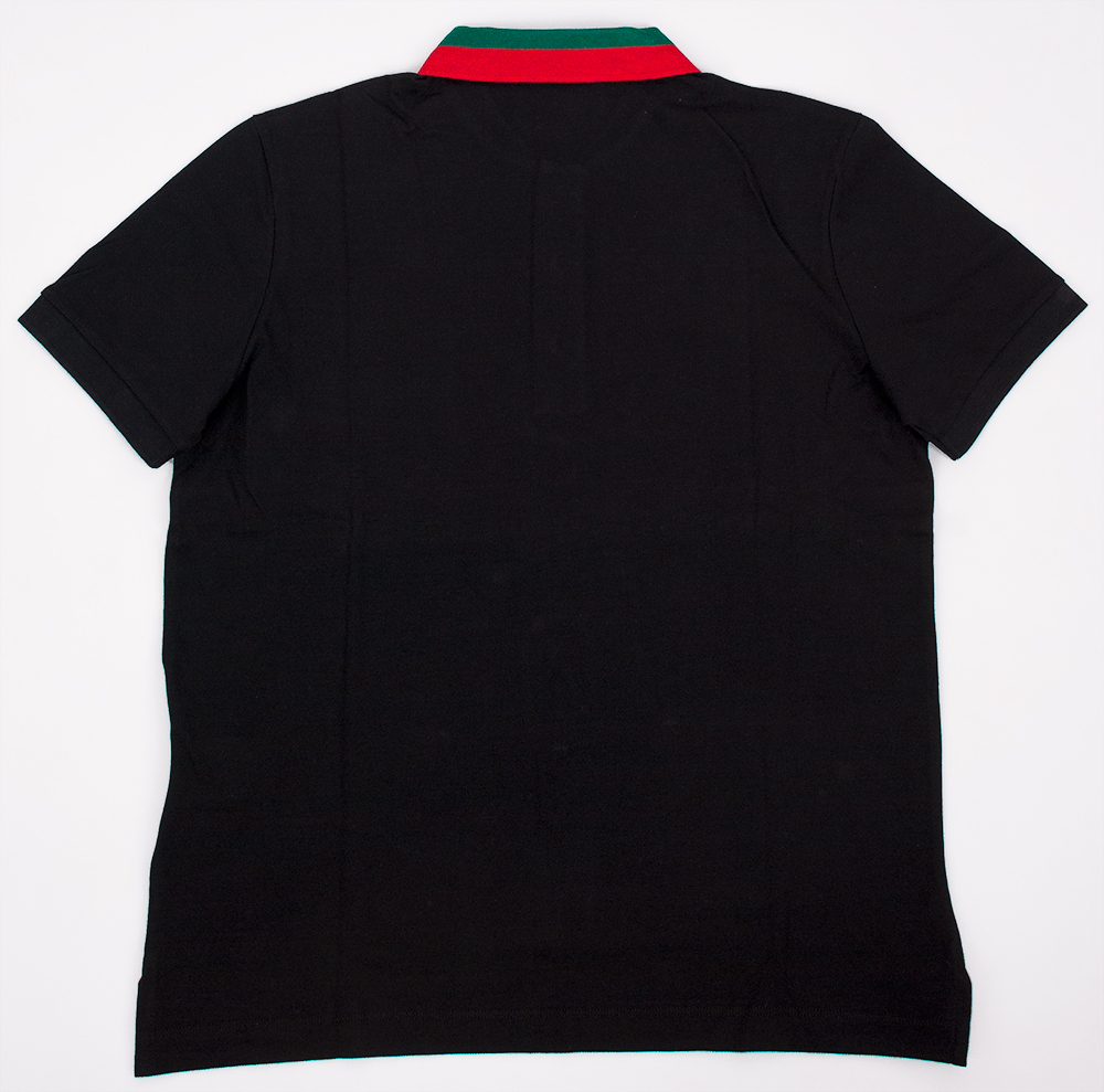 gucci polo shirt red green collar