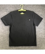 Dickies Mens Black Pocket Short Sleeve T Shirt Size XL 100% Cotton Work Tee - $6.93