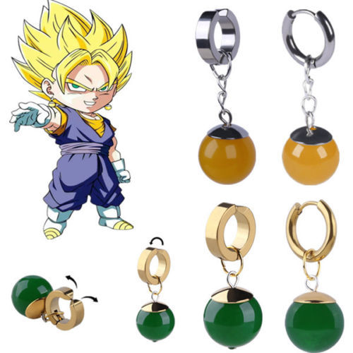 POTARA-styled Earrings Dragon Ball Earring Black Son Goku Zamasu Vegetto Eardrop
