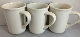 Lot of 3 Buffalo Coffee Cups White Stoneware 4&quot; Holds 6 OZ - $23.00