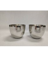 LOT OF 2 VINTAGE STIEFF PEWTER JEFFERSON CUP SMALL ETCHED ITASCA DRINKWARE - $19.79
