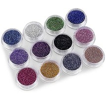 Nail Art Glitter Pots Makeup Decoration Powder Set 12 Mix Colors
