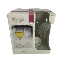 Furio Home Monaco Optique 4 Pack Goblets 14 oz Wine Clear Glasses New Ba... - $16.83